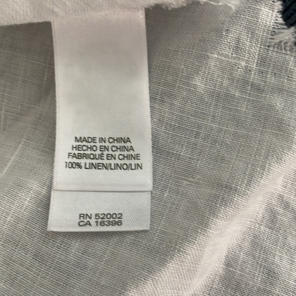 H&M white linen button up top size extra large - Picture 5 of 7